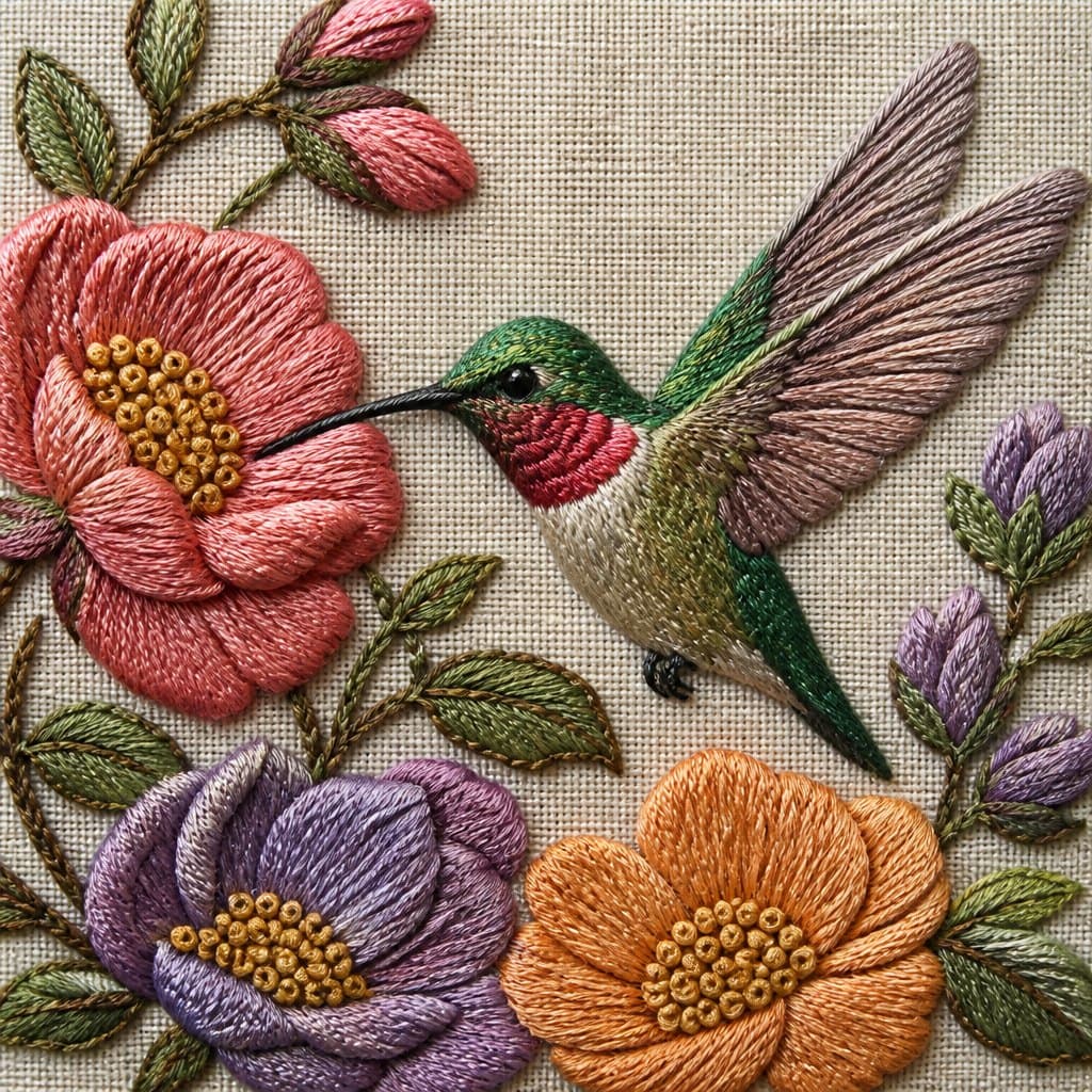 AI-generated demonstration of Embroidery
