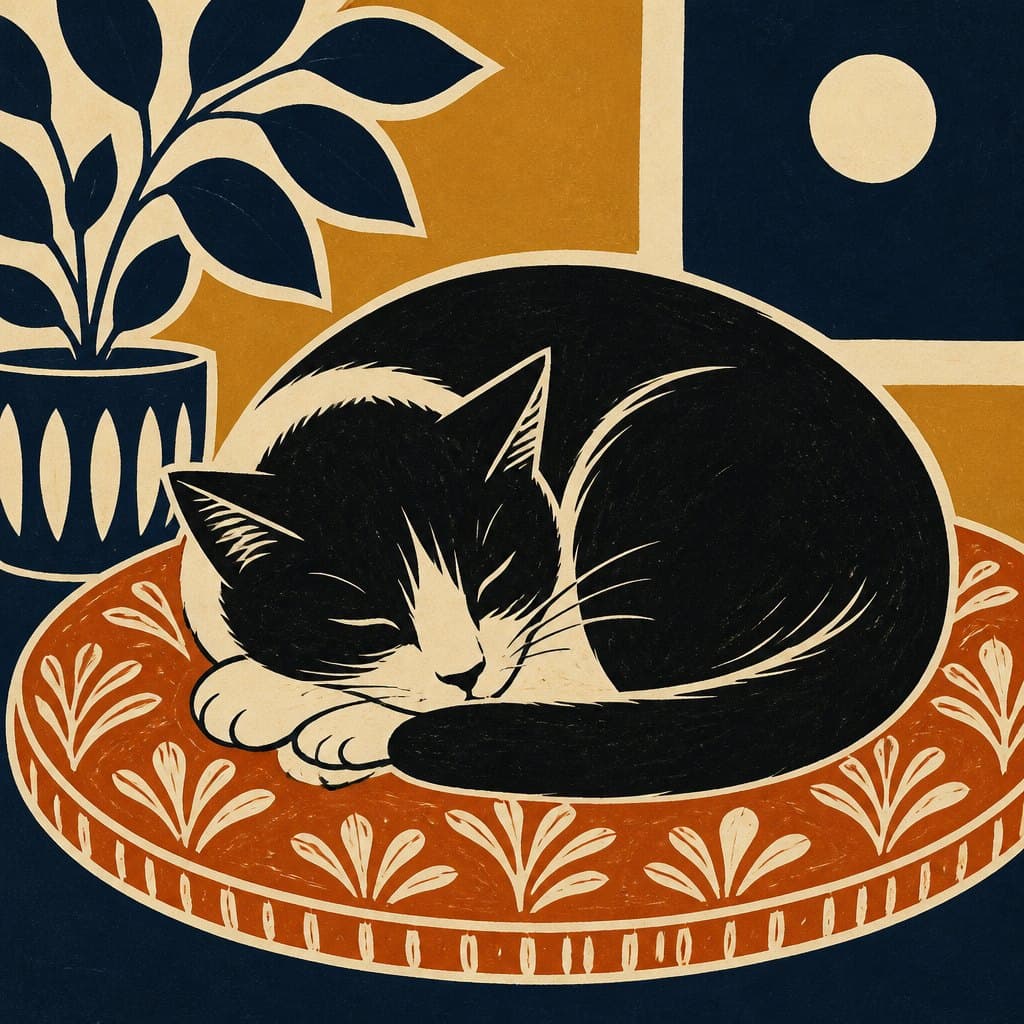 AI-generated demonstration of Linocut