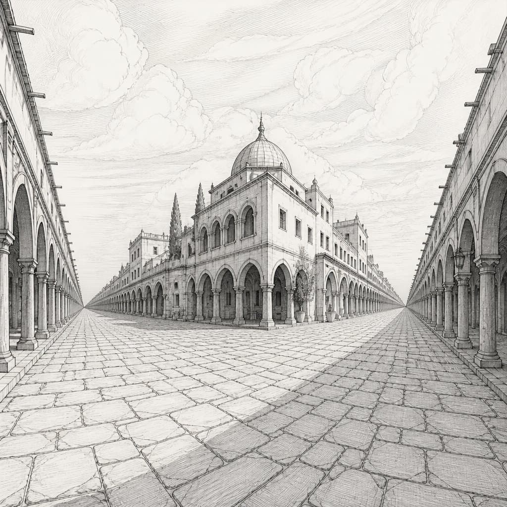 AI-generated demonstration of Perspective Drawing