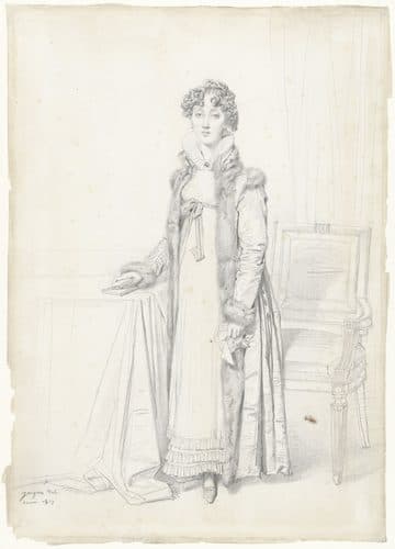 Portret van Lady William Henry Cavendish Bentinck, RP-T-1953-209 — Contour Drawing