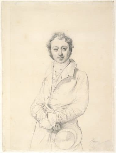 The Archeologist Désiré-Raoul Rochettelabel QS:Len,"The Archeologist Désiré-Raoul Rochette" — Contour Drawing