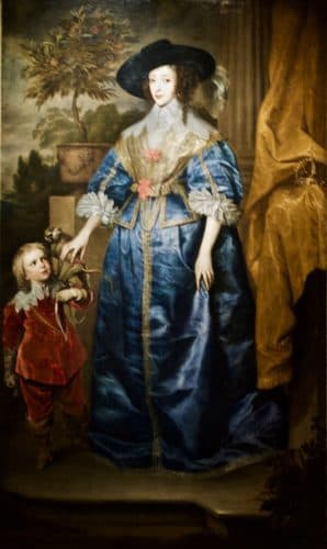 Queen Henrietta Maria with Jeffery Hudson (England, 1633) - Sir Anthony Van Dick (1549 - 1641) and workshop (43808286051) — Gesture Drawing