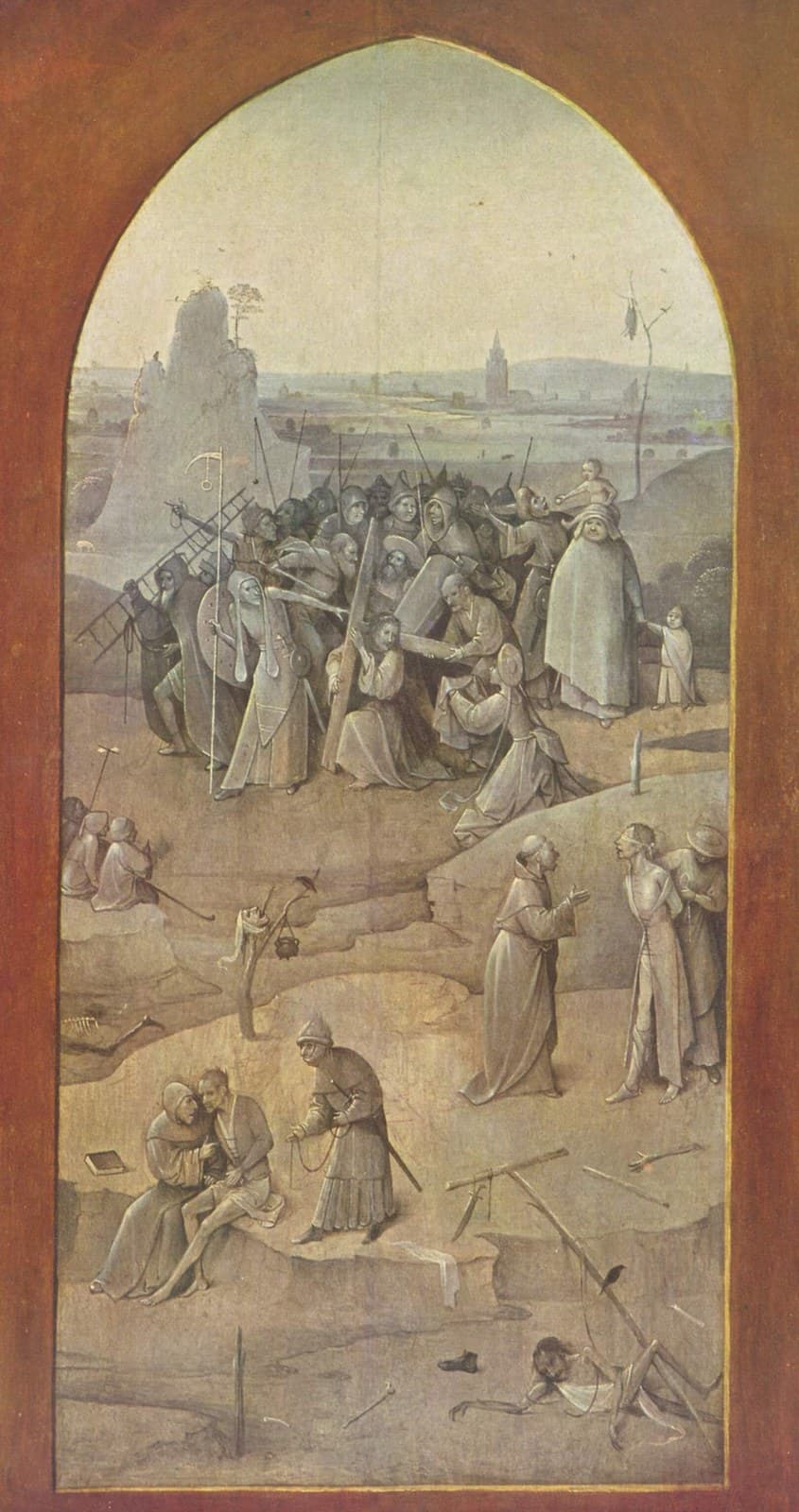 Christ Carrying the Cross
label QS:Lit,"cristo portacroce"
label QS:Lja,"十字架を担うキリスト"
label QS:Lfr,"Le portement de croix"
label QS:Lpl,"Jezus dźwigający krzyż"
label QS:Lnl,"De kruisdraging"
label QS:Lru,"Несение креста"
label QS:Lde,"Die Kreuztragung Christi"
label QS:Len,"Christ Carrying the Cross"
label QS:Lsl,"Kristus nosi križ"
label QS:Lmk,"Носење на крстот"
label QS:Les,"Cristo con la Cruz a cuestas" — Grisaille