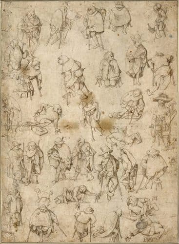 Studies of Beggars and Vagrantslabel QS:Len,"Studies of Beggars and Vagrants"label QS:Lnl,"Studies van bedelaars en landlopers" — Ink Wash