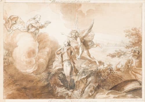 Ramberg Apotheose Leopolds — Ink Wash