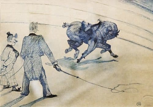 (Albi) Au Cirque ; Voltige 1899 - Toulouse-Lautrec — Lithography