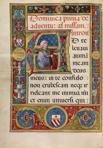 Initial A: King David — Manuscript Illumination
