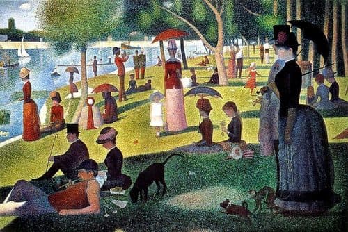 A Sunday on La Grande Jatte -- 1884 title QS:P1476,en:"A Sunday on La Grande Jatte -- 1884 "label QS:Len,"A Sunday on La Grande Jatte -- 1884 "label QS:Les,"Tarde de domingo en la isla de la Grande Jatte"label QS:Lyue,"大碗島嘅禮拜日晏晝"label QS:Lhu,"Vasárnap a la Grande Jatte-szigeten"label QS:Leu,"Igande arratsaldea La Grande Jatte uhartean"label QS:Lca,"Tarda de diumenge a l'illa de la Grande Jatte"label QS:Lde,"Ein Sonntagnachmittag auf der Insel La Grande Jatte"label QS:Lbe,"Нядзельны дзень на востраве Гранд-Жат"label QS:Lfa,"بعد از ظهر یکشنبه در جزیره گراند ژات"label QS:Lzh,"大碗岛的星期天下午"label QS:Lda,"En søndag eftermiddag på øen La Grande Jatte"label QS:Lka,"კვირადღე კუნძულ გრან-ჟატზე"label QS:Lja,"グランド・ジャット島の日曜日の午後"label QS:Lsv,"En söndagseftermiddag på ön La Grande Jatte"label QS:Lhe,"יום ראשון אחר הצהריים על גדות האי לה גרנד ז'אט"label QS:Lko,"그랑드자트섬의 일요일 오후"label QS:Leo,"Dimanĉo Posttagmeza sur Grandbovlinsulo"label QS:Lta,"லா கிரான்டே ஜாட் தீவில் ஒரு ஞாயிற்றுக்கிழமை பின்னேரம்"label QS:Lit,"Una domenica pomeriggio sull'isola della Grande-Jatte"label QS:Lfr,"Un dimanche après-midi à l'Île de la Grande Jatte"label QS:Lhr,"Nedjeljno poslijepodne na otoku La Grande Jatte"label QS:Lpt,"Tarde de Domingo na Ilha de Grande Jatte"label QS:Laf,"'n Sondagmiddag op die eiland La Grande Jatte"label QS:Luk,"Недільний день на острові Гранд-Жатт"label QS:Ltr,"Grande Jatte Adası'nda Bir Pazar Öğleden Sonrası"label QS:Larz,"بعد ظهر يوم احد على جزيره لا جراند جات"label QS:Lth,"บ่ายวันอาทิตย์บนเกาะลากร็องด์ฌัต"label QS:Lpl,"Niedzielne popołudnie na wyspie Grande Jatte"label QS:Let,"Pühapäeva pärastlõuna Grande-Jatte'i saarel"label QS:Lsh,"Nedjeljno poslijepodne na otoku La Grande Jatte"label QS:Lvi,"Chiều Chủ nhật trên đảo Grande Jatte"label QS:Lru,"Воскресный день на острове Гранд-Жатт"label QS:Laz,"Qrand-Jatt adasında bazar günü"label QS:Lnl,"Dimanche d'été à la Grande Jatte"label QS:Lgl,"Tarde de domingo na illa da Grande Jatte"label QS:Lar,"بعد ظهر يوم أحد على جزيرة لا غراند جات"label QS:Lhy,"Կիրակնօրյա կեսօրը Գրանդ Ժատ կղզում"label QS:Lcs,"Nedělní odpoledne na ostrově Grande Jatte" — Pointillism