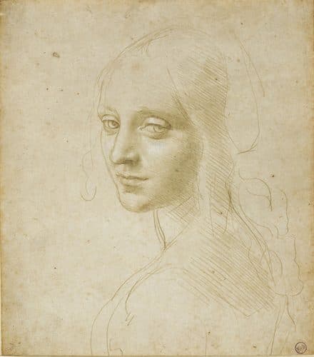 Head of a girl — Silverpoint