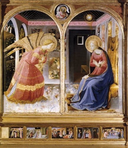Annunciation angelico valdarno — Tempera
