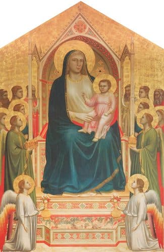 Madonna Enthroned (Ognissanti Madonna) title QS:P1476,en:"Madonna Enthroned (Ognissanti Madonna) "label QS:Len,"Madonna Enthroned (Ognissanti Madonna) "label QS:Lit,"Maestà di Ognissanti"label QS:Lhu,"Ognissanti Madonna"label QS:Lde,"Ognissanti-Madonna"label QS:Lsr-el,"Bogorodica Onjisanti"label QS:Lsr-ec,"Богородица Оњисанти"label QS:Lzh,"聖像 (喬托)"label QS:Lsr,"Богородица Оњисанти"label QS:Lsl,"Ognissanti Madona"label QS:Lja,"オンニサンティの聖母"label QS:Lru,"Мадонна Оньиссанти"label QS:Lpl,"Madonna z Dzieciątkiem"label QS:Luk,"Мадонна Оньїсанті"label QS:Lnl,"Ognissanti Madonna"label QS:Lpt,"Majestade de Todos os Santos"label QS:Lca,"Maestà di Ognissanti"label QS:Les,"Maestà di Ognissanti"label QS:Lfr,"Vierge d'Ognissanti"label QS:Lar,"العذراء المتوجة (لوحة)"label QS:Lta,"முடிசூடிய மரியா" — Tempera