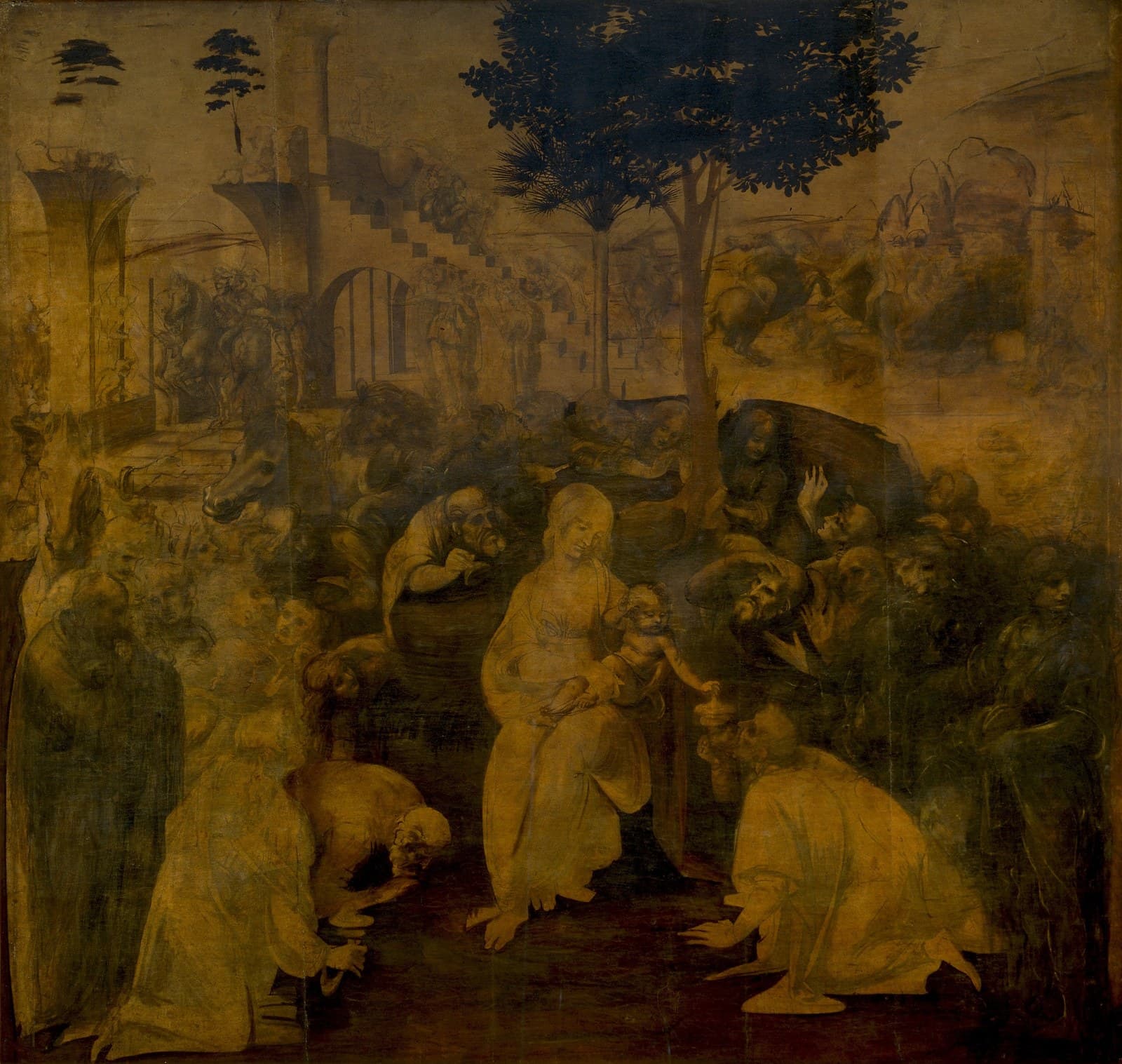 Adoration of the Magi — Underpainting
