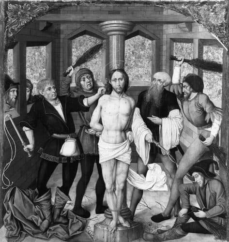 Altarpiece with the Passion of Christ: Flagellation — Wood Carving