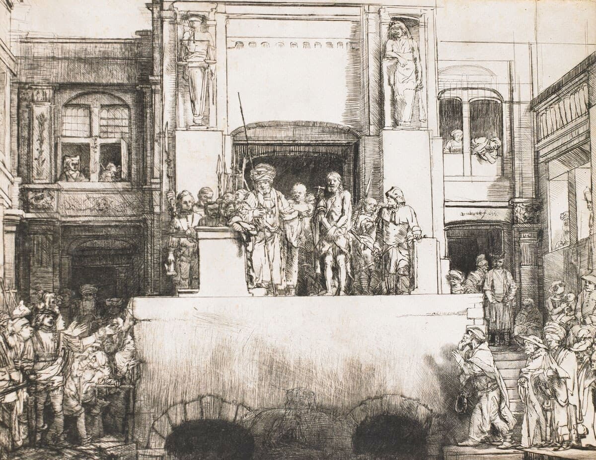 Christ Presented to the People (Ecce Homo) — Drypoint
