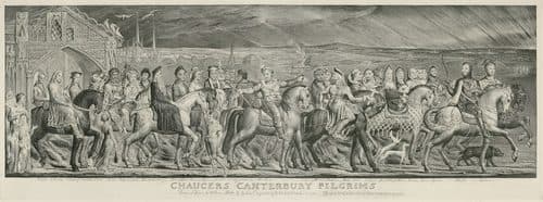 Blake Canterbury Pilgrims engraving — Hatching