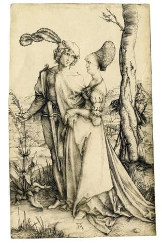 Young Couple Threatened by Death; or, the Promenade. — Hatching